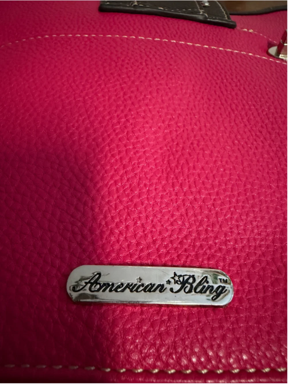 American Bling Pink Western Crossbody Purse & Matching Wallet Set Rhinestone Stu